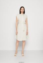 femmes robe chemise beige 006BT82 Anna Field