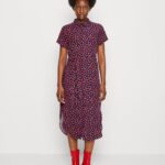 femmes robe chemise bleu foncé/rouge 006BT91 Anna Field