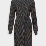 femmes robe chemise bleu/jaune 006BT81 Anna Field
