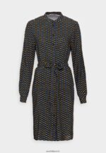 femmes robe chemise bleu/jaune 006BT81 Anna Field