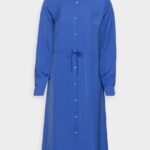 femmes robe chemise bleue 006BT86 Anna Field