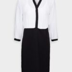 femmes robe chemise noir/blanc 006BT87 Anna Field