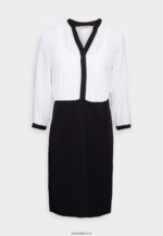 femmes robe chemise noir/blanc 006BT87 Anna Field