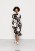 femmes robe chemise noire/multicolore 006BT93 Anna Field