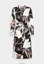 femmes robe chemise noire/multicolore 006BT93 Anna Field - Image 4