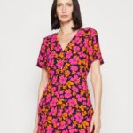 femmes robe chemise rose/orange 006BT90 Anna Field