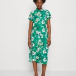 femmes robe chemise vert/rose 006BT89 Anna Field