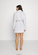 femmes robe de chambre gris/blanc 006BT1093 Anna Field - Image 3