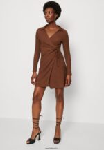 femmes robe de jour marron foncé 006BT13 Anna Field - Image 4