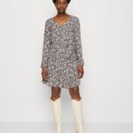 femmes robe de jour noir/blanc 006BT25 Anna Field