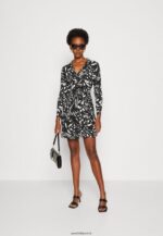 femmes robe de jour noir/blanc 006BT29 Anna Field - Image 2
