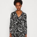 femmes robe de jour noir/blanc 006BT29 Anna Field