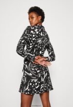 femmes robe de jour noir/blanc 006BT29 Anna Field - Image 4