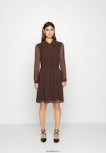 femmes robe de jour noir/marron 006BT5 Anna Field