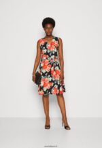 femmes robe de jour noir/rouge 006BT17 Anna Field - Image 2