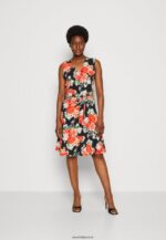 femmes robe de jour noir/rouge 006BT17 Anna Field