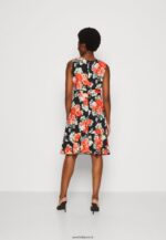 femmes robe de jour noir/rouge 006BT17 Anna Field - Image 3