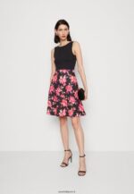 femmes robe de jour noir/rouge/violet 006BT11 Anna Field - Image 2