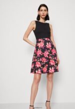 femmes robe de jour noir/rouge/violet 006BT11 Anna Field - Image 4