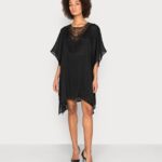 femmes robe de jour noire 006BT12 Anna Field