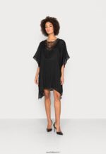 femmes robe de jour noire 006BT12 Anna Field