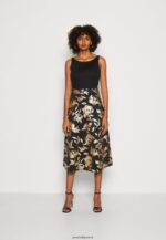femmes robe de jour noire 006BT24 Anna Field