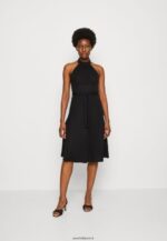 femmes robe de jour noire 006BT26 Anna Field