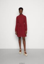 femmes robe de jour rouge foncé 006BT1 Anna Field