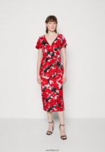 femmes robe de jour rouge/rose 006BT19 Anna Field