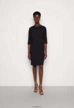femmes robe droite noire 006BT192 Anna Field