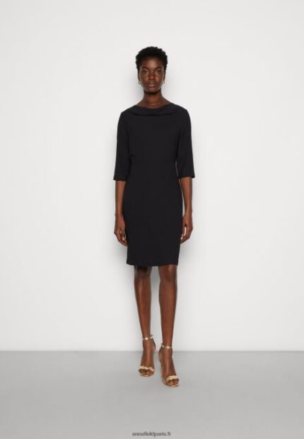 femmes robe droite noire 006BT192 Anna Field
