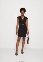 femmes robe droite noire 006BT198 Anna Field - Image 2