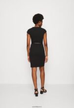 femmes robe droite noire 006BT198 Anna Field - Image 3