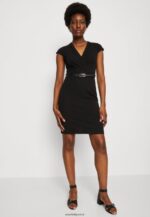 femmes robe droite noire 006BT198 Anna Field - Image 4