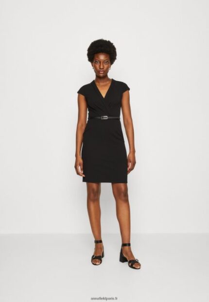femmes robe droite noire 006BT198 Anna Field