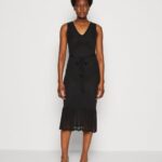 femmes robe droite noire 006BT208 Anna Field