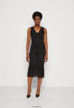 femmes robe droite noire 006BT208 Anna Field