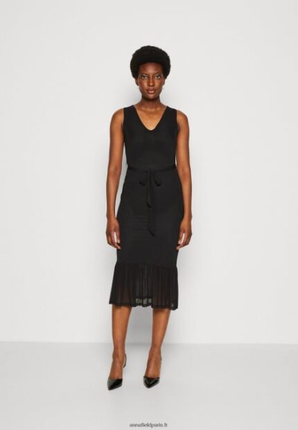 femmes robe droite noire 006BT208 Anna Field