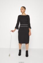 femmes robe droite noire 006BT218 Anna Field - Image 5