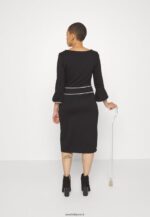 femmes robe droite noire 006BT218 Anna Field - Image 6