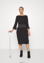 femmes robe droite noire 006BT218 Anna Field - Image 8