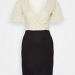 femmes robe droite or/noir 006BT206 Anna Field