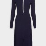 femmes robe pull bleu foncé 006BT225 Anna Field