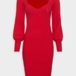 femmes robe pull rouge 006BT194 Anna Field