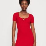 femmes robe pull rouge 006BT231 Anna Field