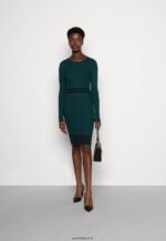 femmes robe pull vert foncé/noir 006BT201 Anna Field - Image 2