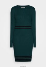 femmes robe pull vert foncé/noir 006BT201 Anna Field - Image 5
