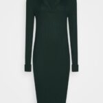 femmes robe pull verte 006BT209 Anna Field