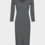 femmes robe pull verte 006BT233 Anna Field