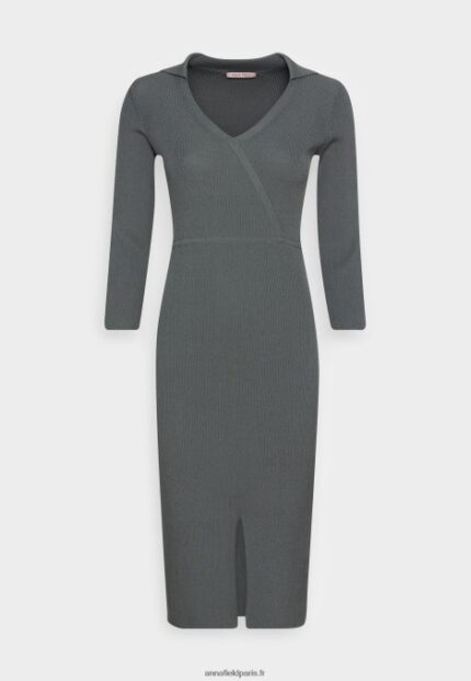 femmes robe pull verte 006BT233 Anna Field